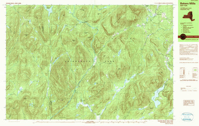 United States Geological Survey Bakers Mills, NY (1990, 25000-Scale) digital map