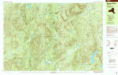 United States Geological Survey Bakers Mills, NY (1997, 25000-Scale) digital map