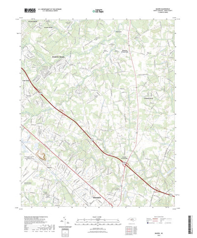 United States Geological Survey Bakers, NC (2022, 24000-Scale) digital map
