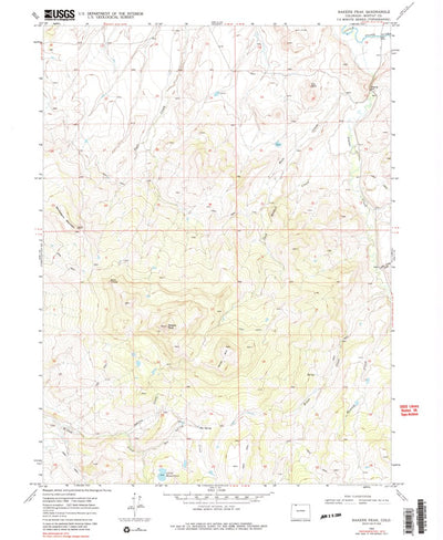 United States Geological Survey Bakers Peak, CO (1969, 24000-Scale) digital map