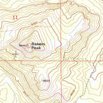 United States Geological Survey Bakers Peak, CO (1969, 24000-Scale) digital map