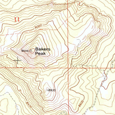 United States Geological Survey Bakers Peak, CO (1969, 24000-Scale) digital map