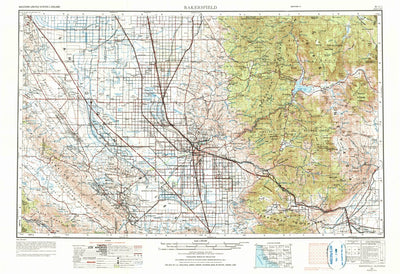 United States Geological Survey Bakersfield, CA (1962, 250000-Scale) digital map