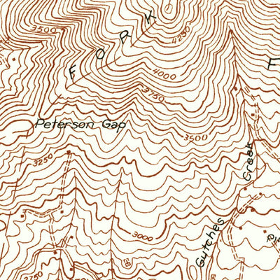 United States Geological Survey Bakersville, NC-TN (1934, 24000-Scale) digital map
