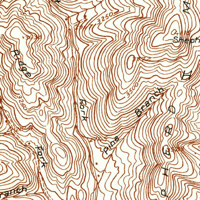 United States Geological Survey Bakersville, NC-TN (1934, 24000-Scale) digital map