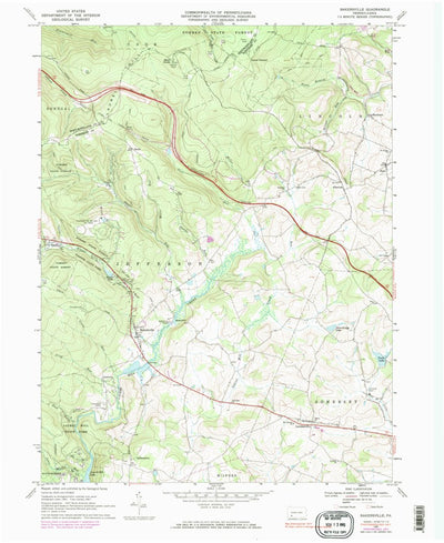 United States Geological Survey Bakersville, PA (1967, 24000-Scale) digital map
