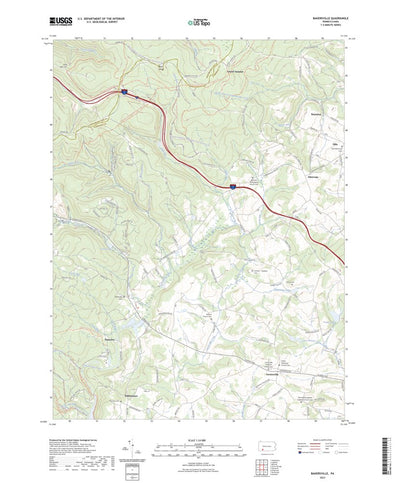 United States Geological Survey Bakersville, PA (2023, 24000-Scale) digital map