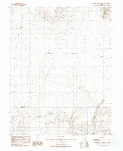 United States Geological Survey Baking Skillet Knoll, UT (1988, 24000-Scale) digital map