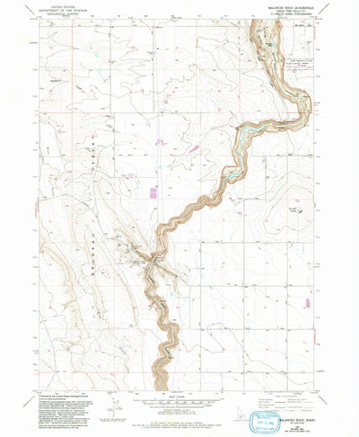 United States Geological Survey Balanced Rock, ID (1980, 24000-Scale) digital map