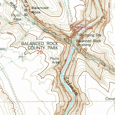 United States Geological Survey Balanced Rock, ID (1980, 24000-Scale) digital map