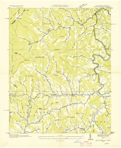 United States Geological Survey Bald Creek, NC-TN (1935, 24000-Scale) digital map