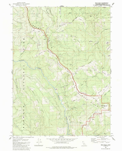 United States Geological Survey Bald Hills, CA (1982, 24000-Scale) digital map