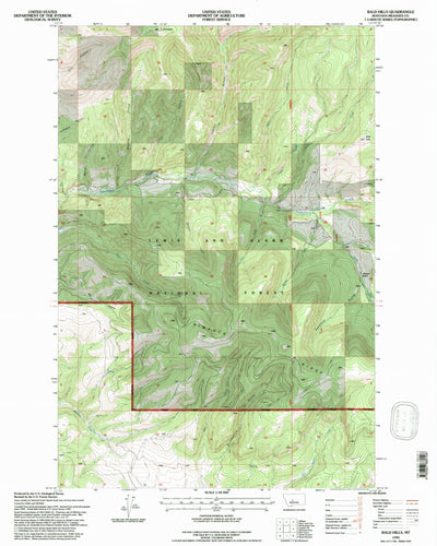 United States Geological Survey Bald Hills, MT (1995, 24000-Scale) digital map