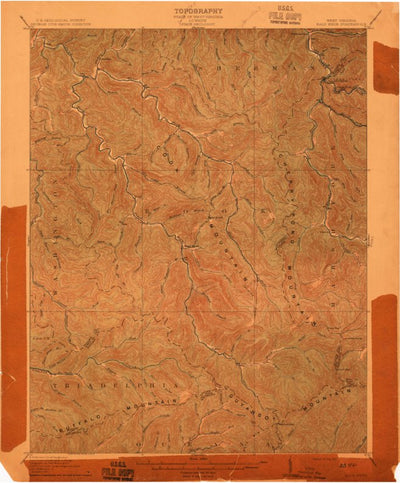 United States Geological Survey Bald King, WV (1912, 62500-Scale) digital map