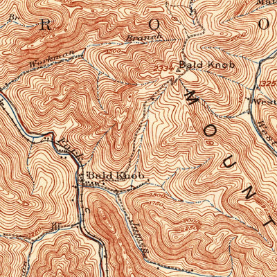 United States Geological Survey Bald King, WV (1931, 62500-Scale) digital map