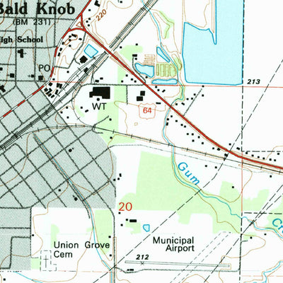 United States Geological Survey Bald Knob, AR (1994, 24000-Scale) digital map