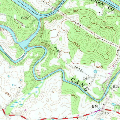 United States Geological Survey Bald Knob, TN (1956, 24000-Scale) digital map