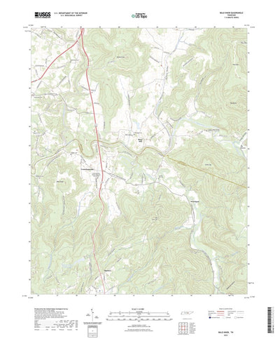 United States Geological Survey Bald Knob, TN (2022, 24000-Scale) digital map