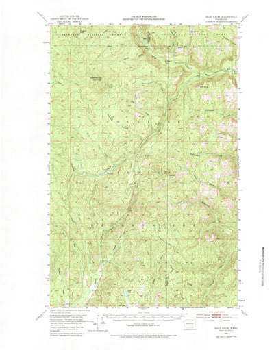 United States Geological Survey Bald Knob, WA (1953, 62500-Scale) digital map