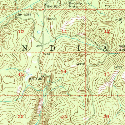 United States Geological Survey Bald Knob, WA (1953, 62500-Scale) digital map
