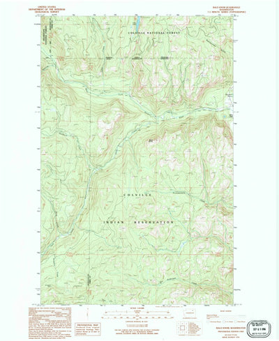 United States Geological Survey Bald Knob, WA (1989, 24000-Scale) digital map