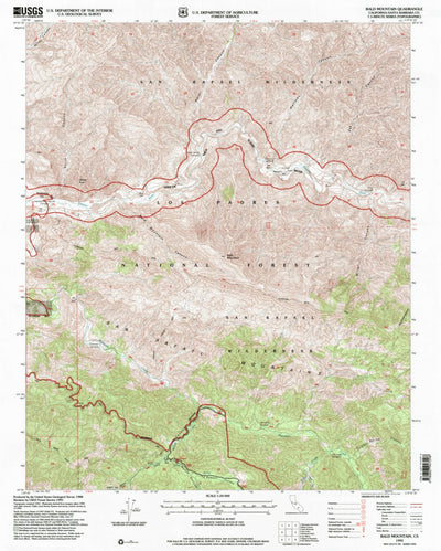 United States Geological Survey Bald Mountain, CA (1995, 24000-Scale) digital map