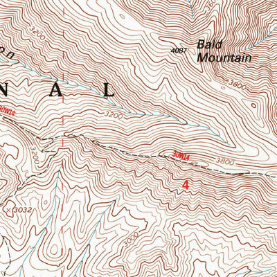 United States Geological Survey Bald Mountain, CA (1995, 24000-Scale) digital map