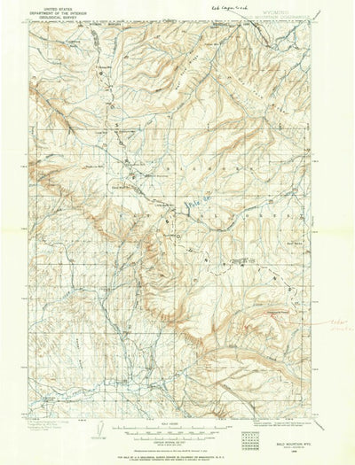 United States Geological Survey Bald Mountain, WY (1898, 125000-Scale) digital map