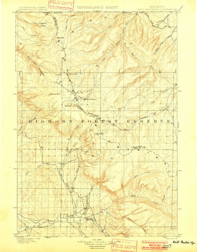 United States Geological Survey Bald Mountain, WY (1901, 125000-Scale) digital map