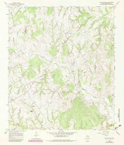 United States Geological Survey Bald Prairie, TX (1965, 24000-Scale) digital map