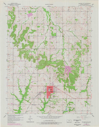 United States Geological Survey Baldwin City, KS (1957, 24000-Scale) digital map