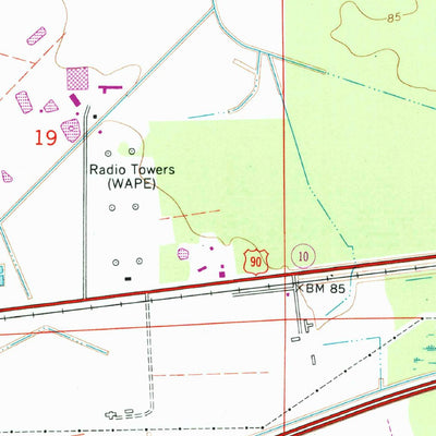 United States Geological Survey Baldwin, FL (1964, 24000-Scale) digital map