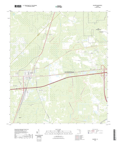 United States Geological Survey Baldwin, FL (2021, 24000-Scale) digital map