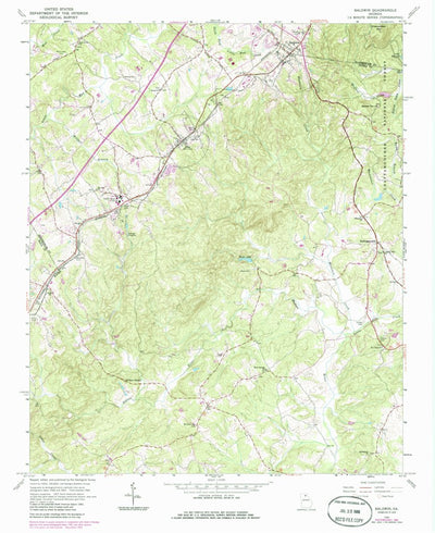 United States Geological Survey Baldwin, GA (1964, 24000-Scale) digital map