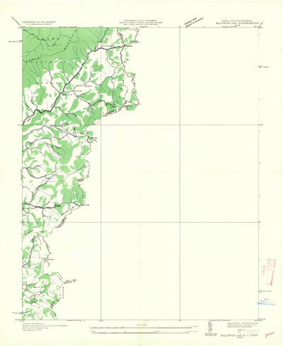United States Geological Survey Baldwin Gap, NC-TN (1935, 24000-Scale) digital map