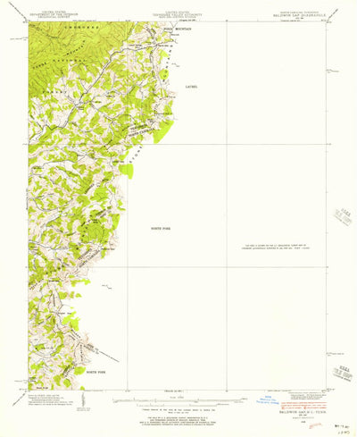 United States Geological Survey Baldwin Gap, NC-TN (1938, 24000-Scale) digital map