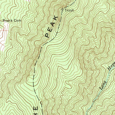 United States Geological Survey Baldwin Gap, NC-TN (1959, 24000-Scale) digital map