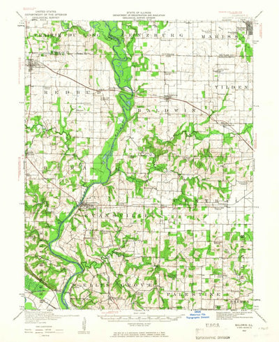 United States Geological Survey Baldwin, IL (1912, 62500-Scale) digital map