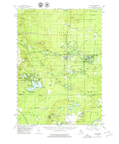 United States Geological Survey Baldwin, MI (1959, 62500-Scale) digital map