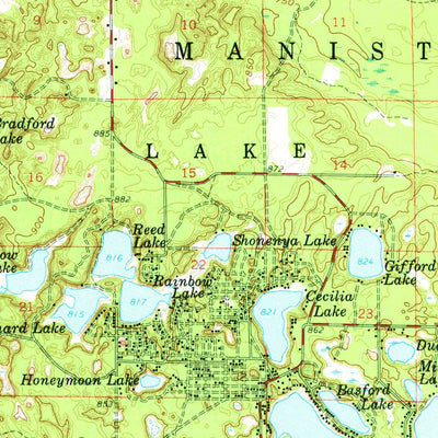 United States Geological Survey Baldwin, MI (1959, 62500-Scale) digital map