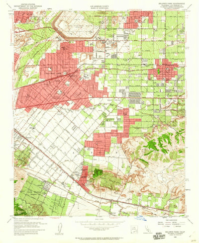 United States Geological Survey Baldwin Park, CA (1953, 24000-Scale) digital map