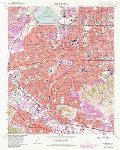 United States Geological Survey Baldwin Park, CA (1966, 24000-Scale) digital map