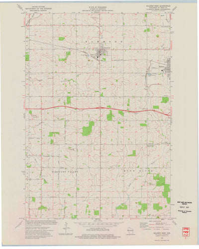 United States Geological Survey Baldwin West, WI (1974, 24000-Scale) digital map