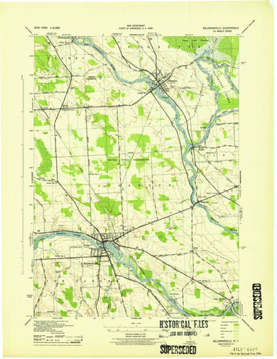 United States Geological Survey Baldwinsville, NY (1943, 31680-Scale) digital map