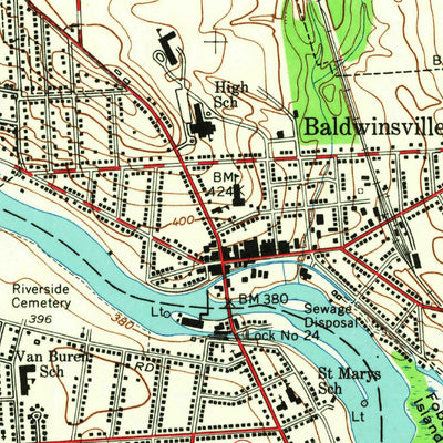 United States Geological Survey Baldwinsville, NY (1957, 24000-Scale) digital map