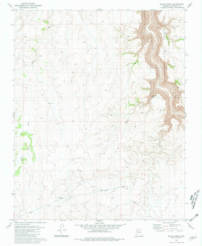 United States Geological Survey Baldy Basin, AZ (1981, 24000-Scale) digital map