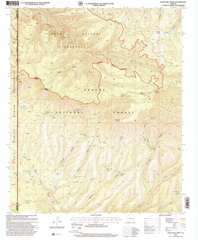 United States Geological Survey Baldy Bill Point, AZ (1997, 24000-Scale) digital map