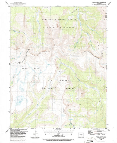 United States Geological Survey Baldy Cinco, CO (1986, 24000-Scale) digital map