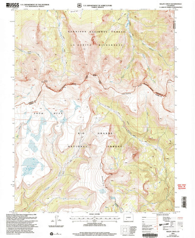United States Geological Survey Baldy Cinco, CO (2001, 24000-Scale) digital map