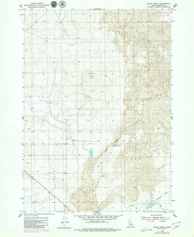 United States Geological Survey Baldy Knoll, ID (1955, 24000-Scale) digital map